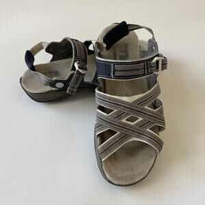 FootJoy Golf Sandals Women's Size 6M Blue Gray 48445 Soft‎ Spikes Hook & Loop